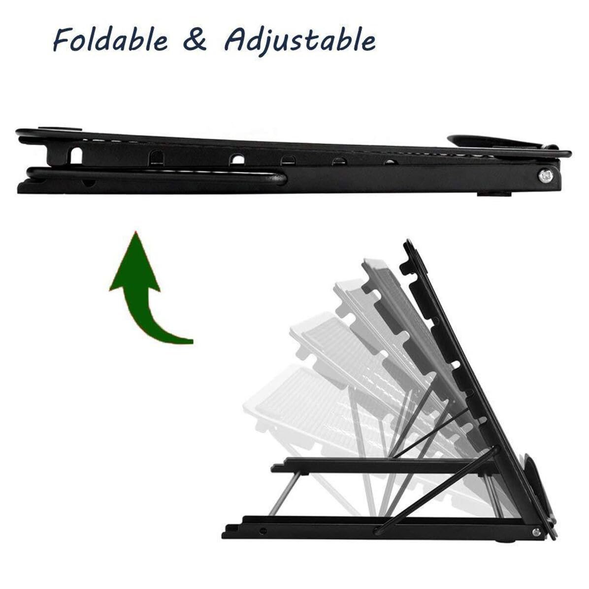 Подставка для планшета/ноутбука складная, регулируемая, многофункциональная, портативная, черная, фото №4 Подставка для планшета/ноутбука складная, регулируемая, многофункциональная, портативная, черная, фото №4