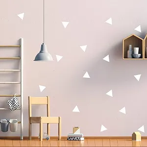 Наклейка на стіну timalo 73068 трикутники 54 шт. 4 x 3 см біла - Фото 1