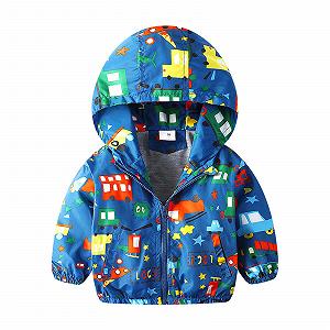 Софтшелл куртка детская Легкая С мультяшным принтом Водонепроницаемая Ветровка - Фото 1