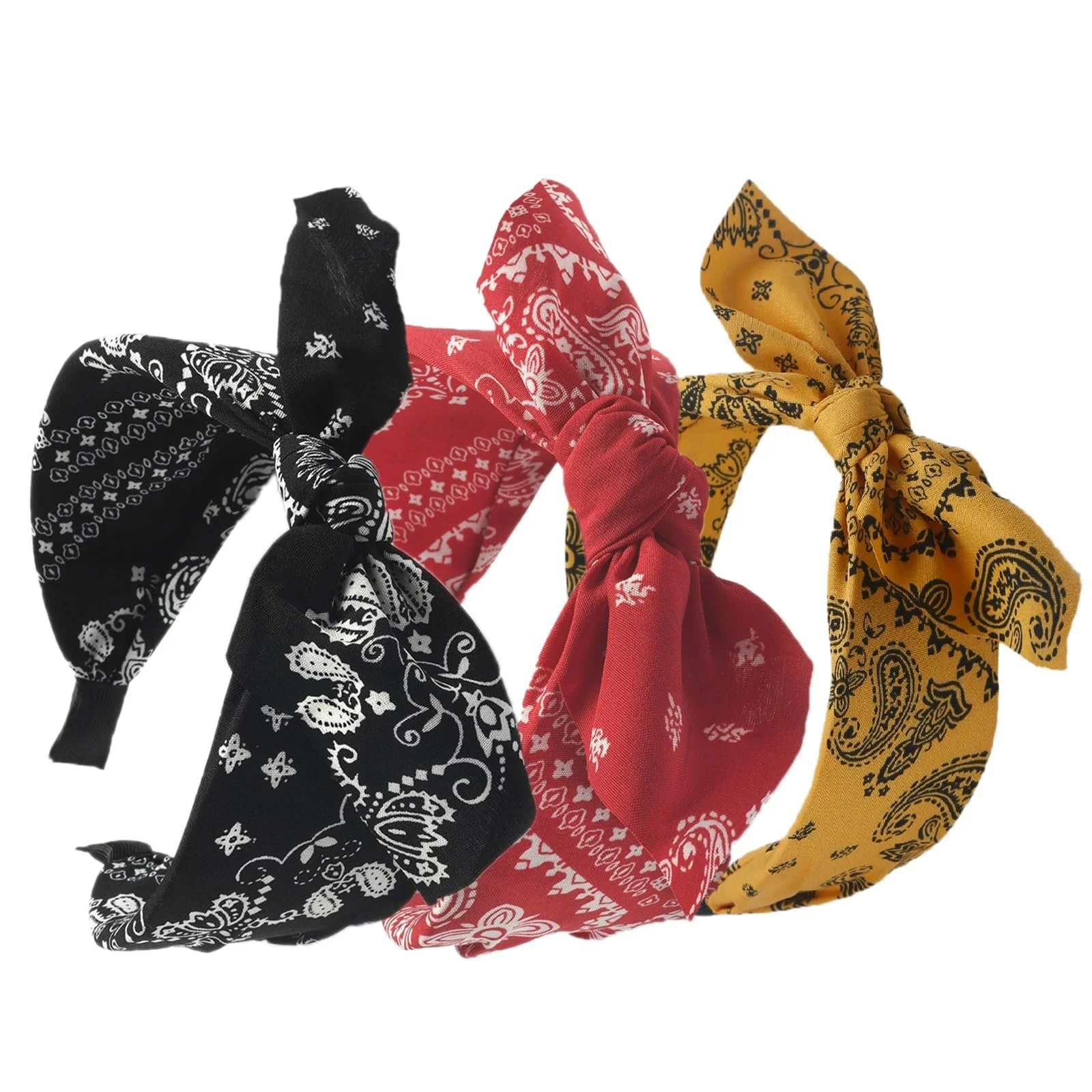 Обруч на голову з широким бантом для жінок, фото №3