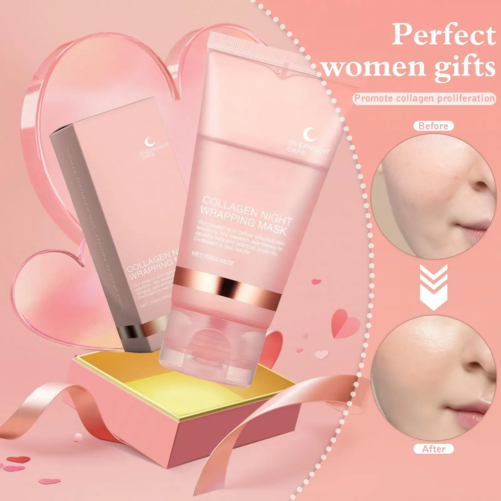 Маска Нічна Collagen для обличчя Peel-Off для сяючої шкіри, фото №7