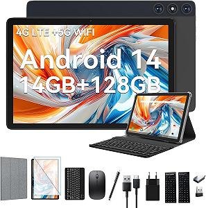 Планшет 10.1" FEONAL D106 (8+6)/128GB 4G 2 SIM 8 ядер Android 14 7000 mAh Черно-серый - Фото 1