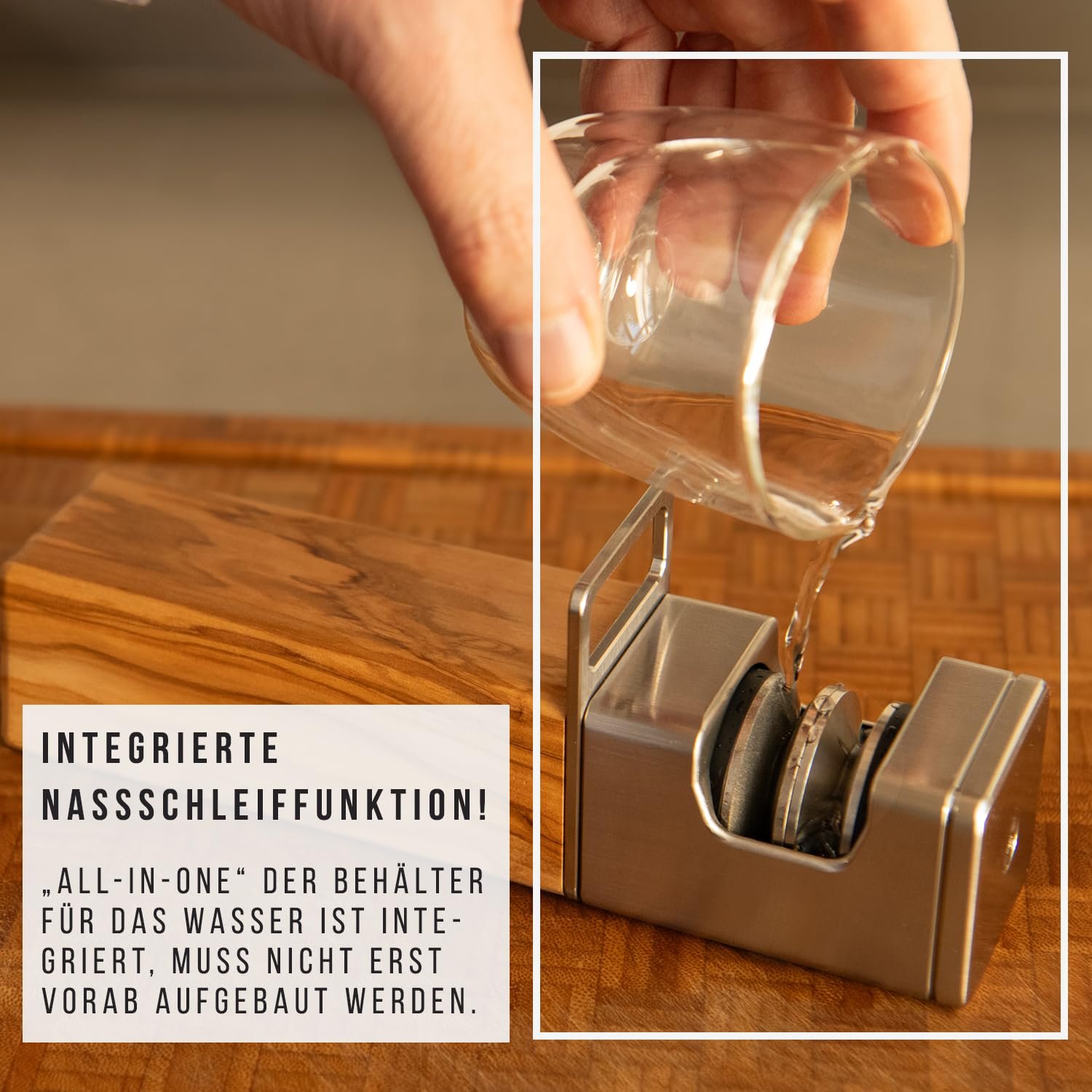 Точило для ножів алмазне професійне нержавіюча сталь та оливкове дерево ручна обробка, фото №8 Точило для ножів алмазне професійне нержавіюча сталь та оливкове дерево ручна обробка, фото №8