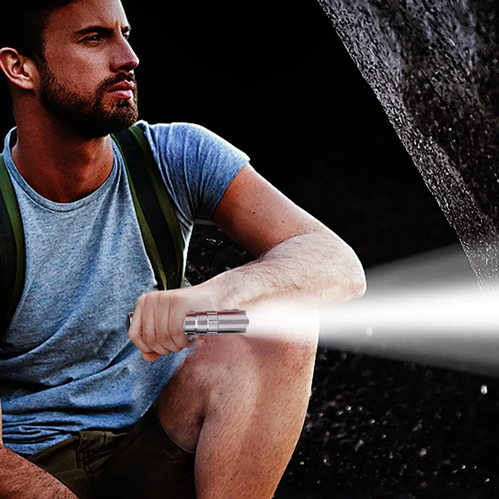 Кишеньковий LED ліхтарик Gérique Маленький, водонепроникний, високі люмени, портативний, з ремінцем, компактний для кемпінгу, походів та піших прогулянок, 8,9 x 1,9 см, фото №3