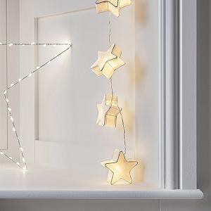 Гірлянда Lights4fun Paper Star Lantern 10 LED на батарейках synthetic.ua - Фото 1