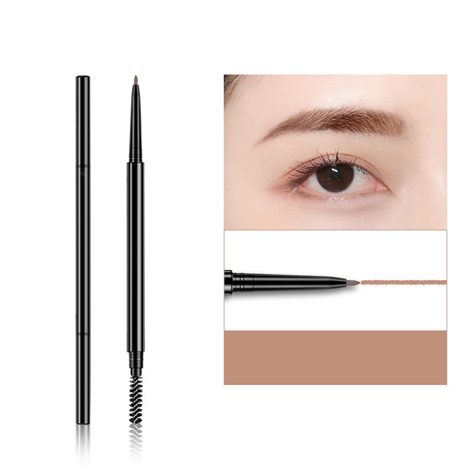 Смуги для підйому брів олівцевий пристрій для брів з щіткою природний довговічний водостійкий олівець для очей Темно-сірий (BW1, One Size), фото №3
