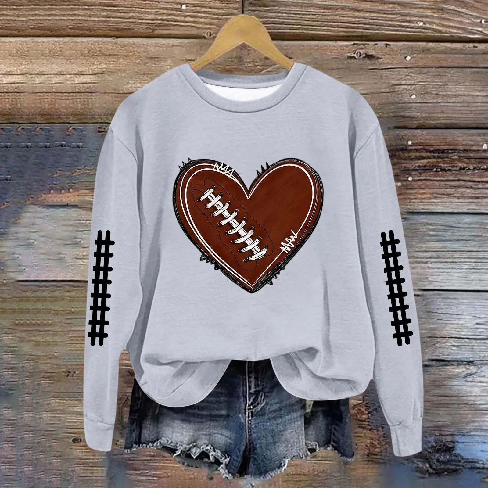 Жіночий світшот Футбольна Мама Графічний Вільний крій, фото №2