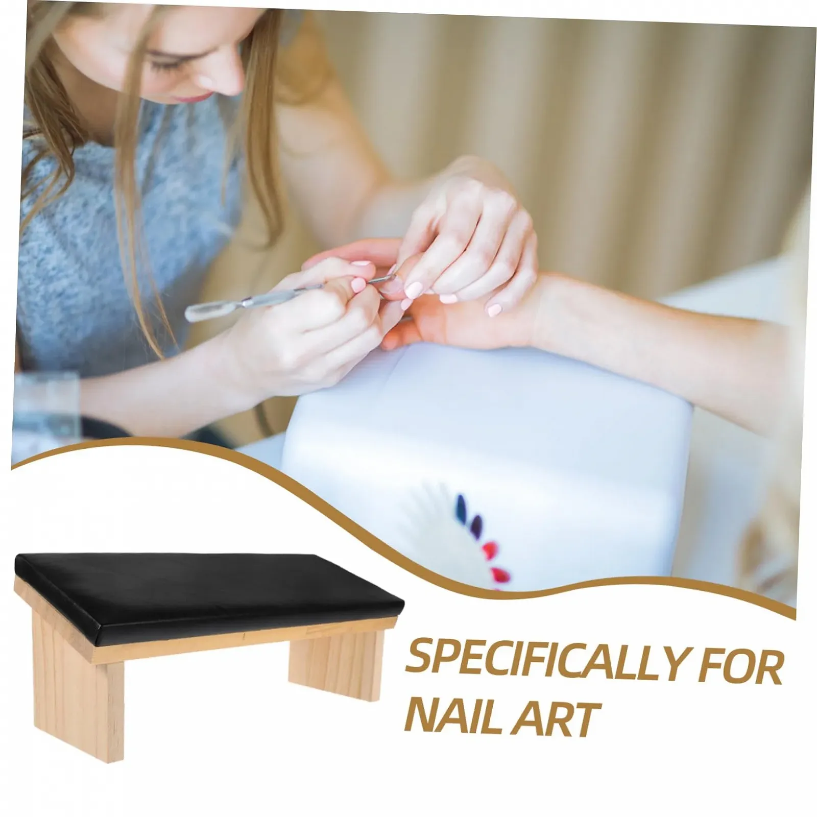 Подставка для рук Ipetboom из искусственной кожи для маникюра Нескользящая, фото №8