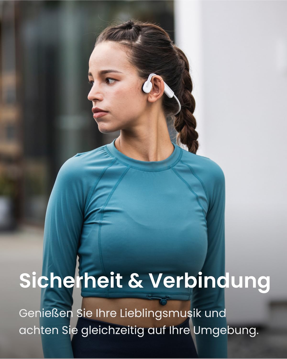 Наушники Shokz Bluetooth OpenMove Bone Звук Костной Проводимости Беспроводные Водонепроницаемые Пылезащитные Спортивные 6 часов Alpine Белые, фото №3
