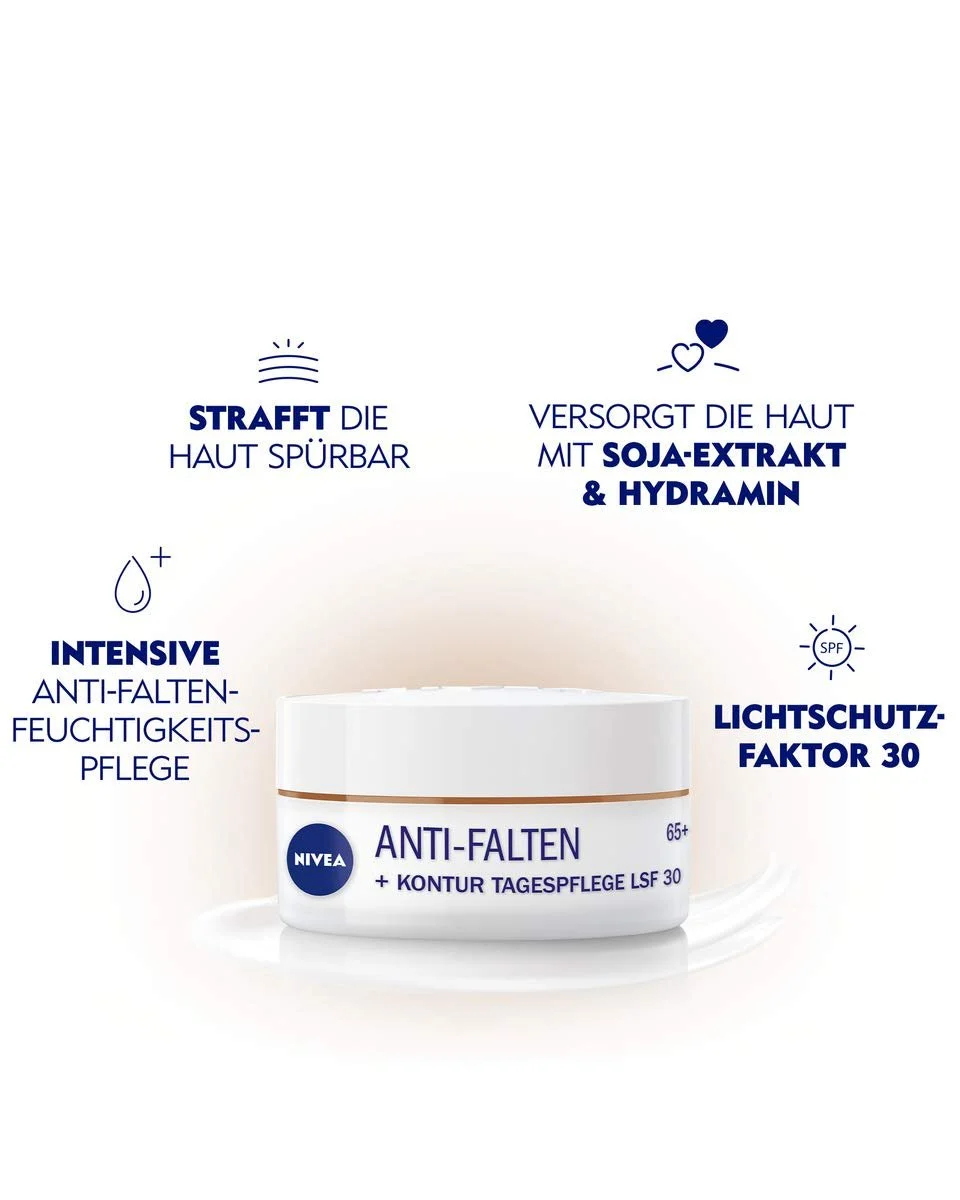 Денний крем Nivea Anti-Wrinkle + Contour проти зморшок SPF 15 55+ 50 мл, фото №3 Денний крем Nivea Anti-Wrinkle + Contour проти зморшок SPF 15 55+ 50 мл, фото №3