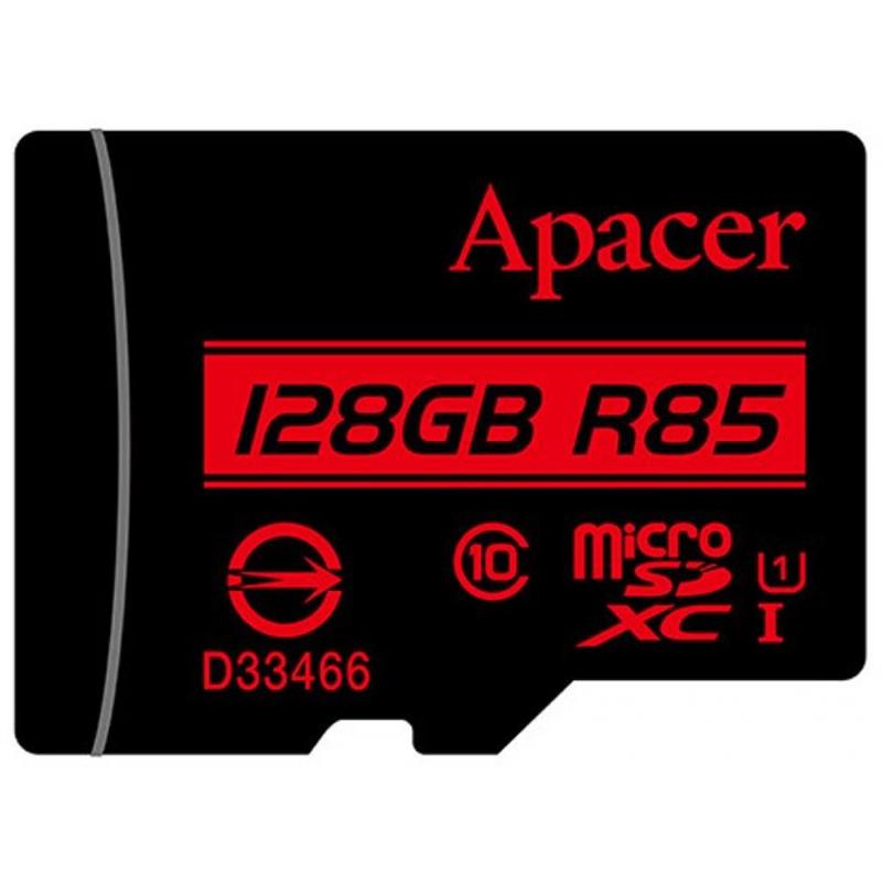 Карта памяти MicroSDHXC 128GB UHS-I Class 10 Apacer SD adapter AP128GMCSX10U5-R, фото №2