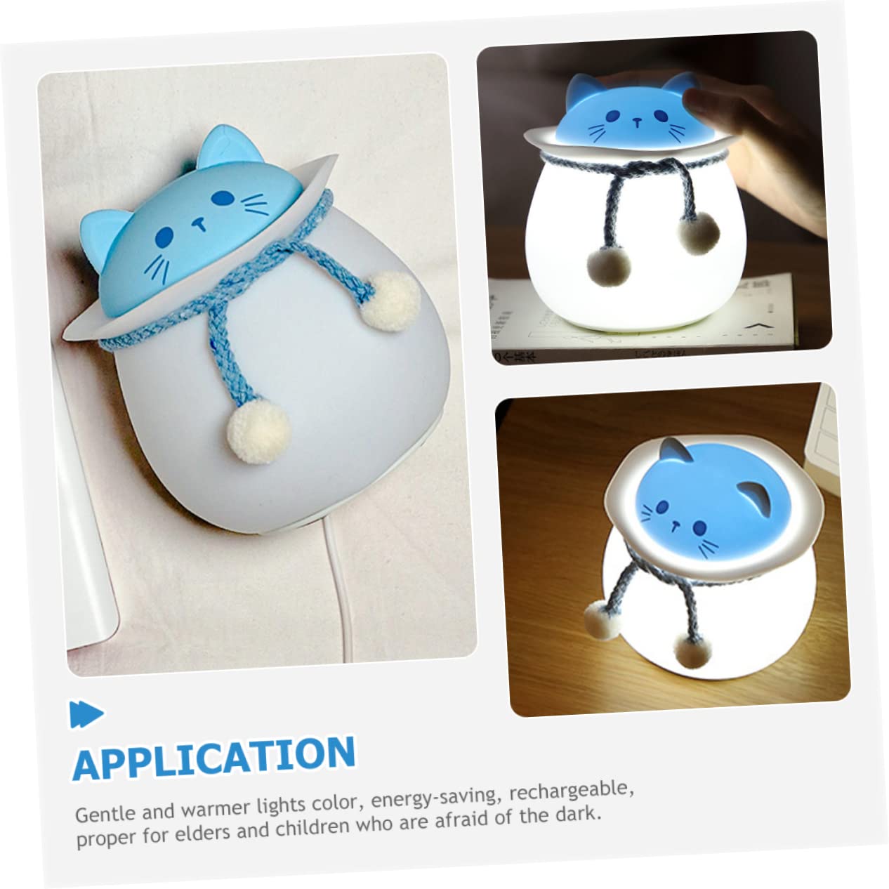 Ночник PRETYZOOM Набор 4 шт Силиконовый Креативный Картун Пчела Светодиодный Сенсорный Управление Голосом Декоративный Светильник, фото №5