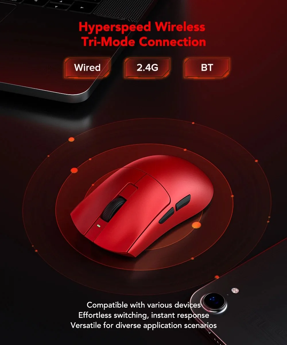 Ігрова мишка KYSONA Jupiter Ultra Green PAW3950 30000DPI 8000Гц 750IPS 50G, фото №8