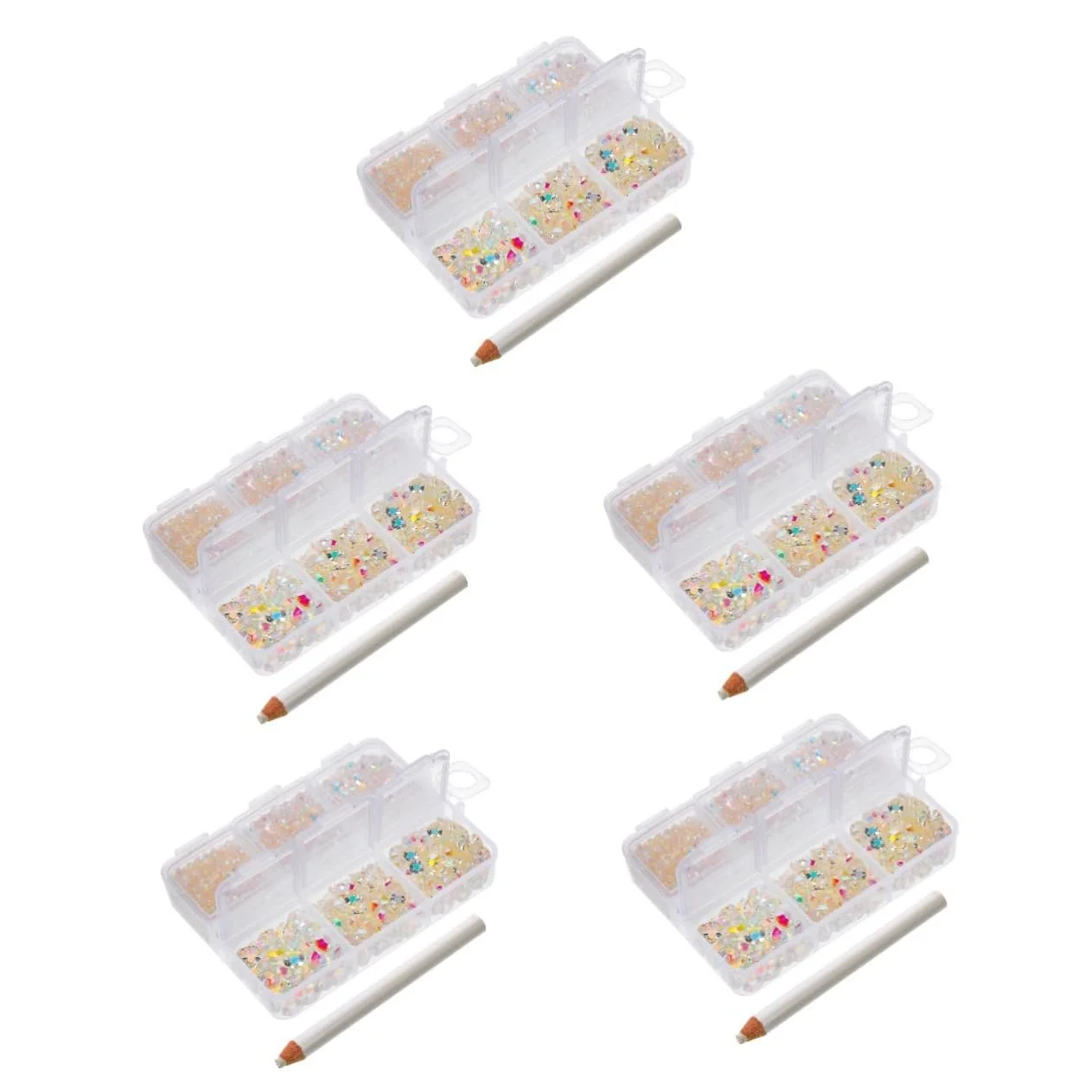 Стрази для нігтів FRCOLOR Плоскі смоляні Різні кольори, фото №1