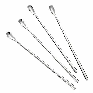 Ложка для холодного чая, Длинная ложка, Набор из 4 перемешивающих ложек из нержавеющей стали для кофе, чая, напитков, коктейлей (LL4) - Фото 1
