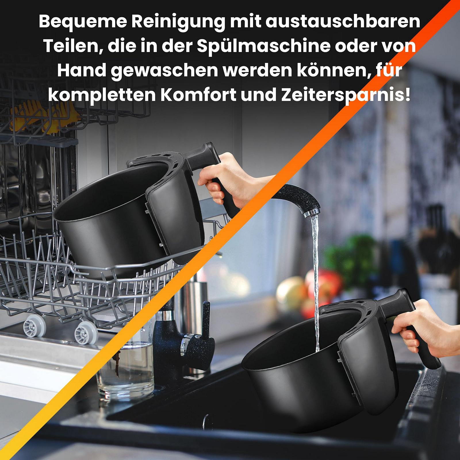 Фритюрница Extralink 1000W 2L с антипригарным покрытием, 80°C до 200°C, LED сенсорный экран, фото №4