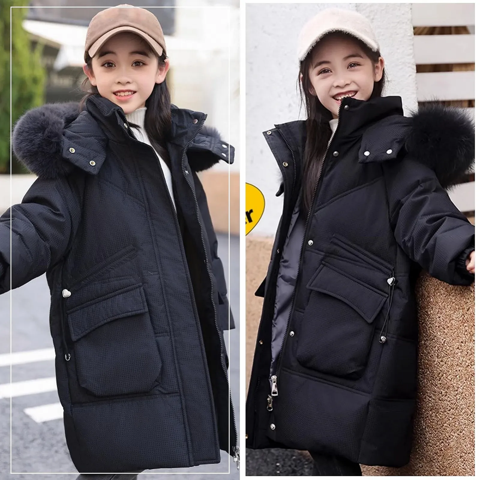 Пуховик Дитячий L PATTERN Зимова Куртка для Дівчат-Підлітків, фото №7