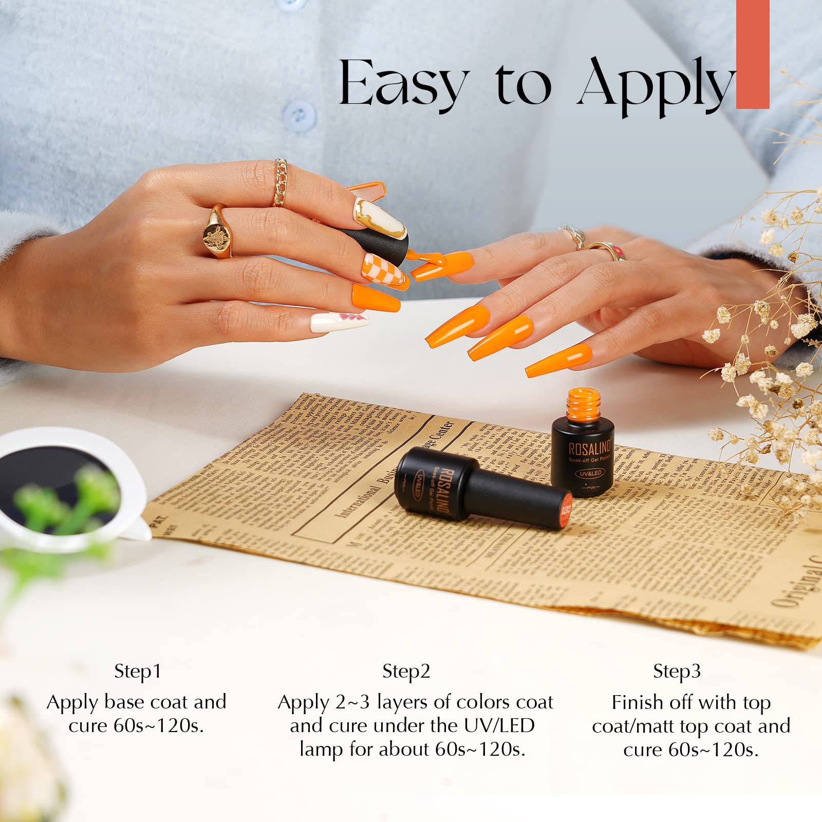 Набор гель-лаков ROSALIND-48 цветов для профессионального и домашнего маникюра, фото №6 Набор гель-лаков ROSALIND-48 цветов для профессионального и домашнего маникюра, фото №6