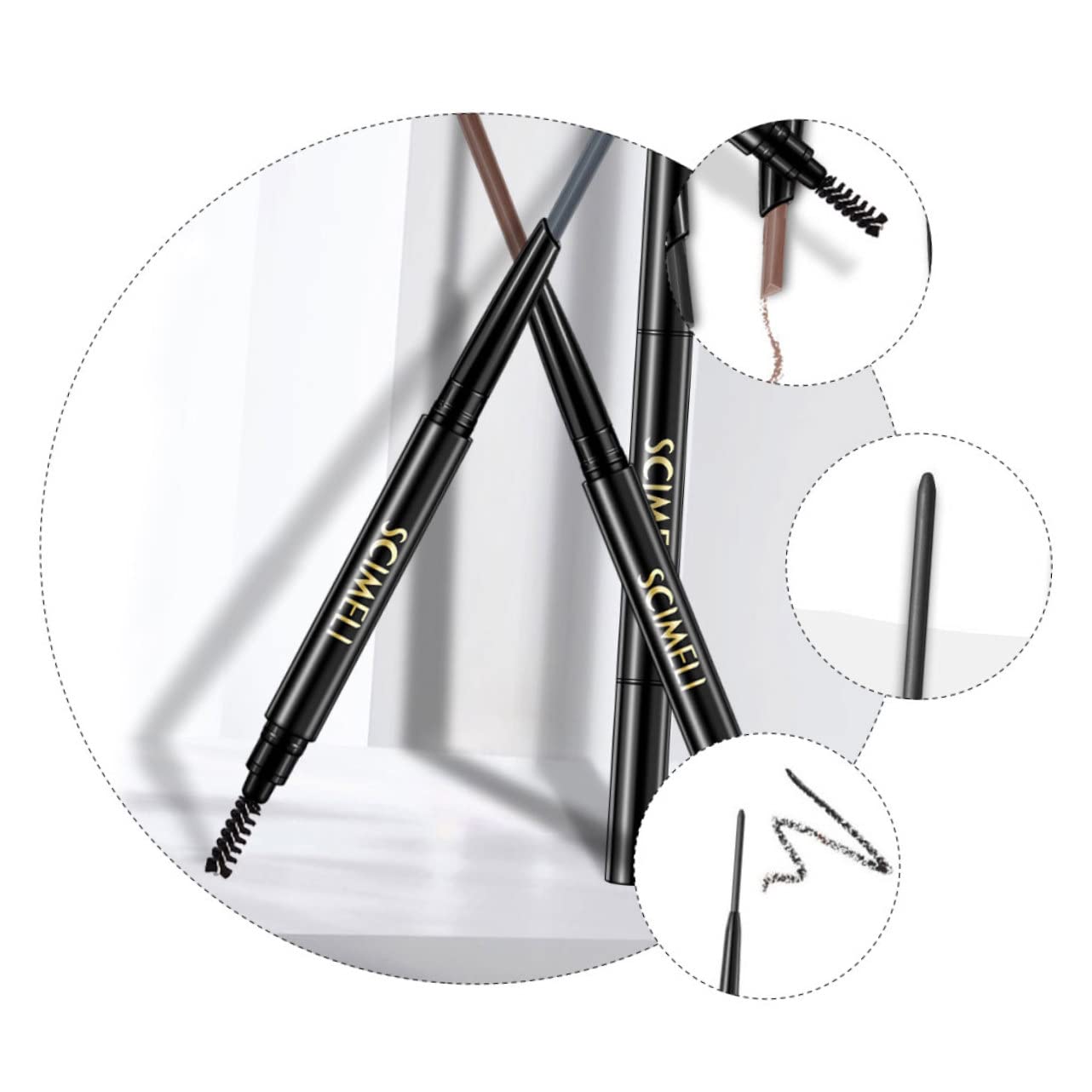 Автоматический карандаш для бровей Beavorty 2-в-1 Водостойкий, фото №4