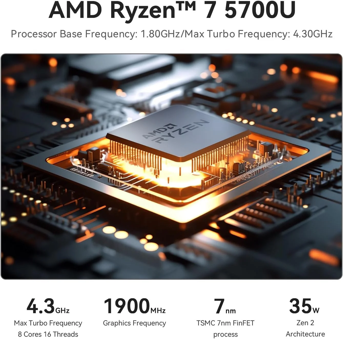 Міні ПК Beelink SER5 Pro / AMD Ryzen 7 5700U / RAM 16Gb / SSD 512Gb / AMD Radeon Graphics / Windows 11 Pro / 1 x HDMI / LAN / Wi-Fi 6 / Bluetooth 5.2 / Чорний, фото №3 Міні ПК Beelink SER5 Pro / AMD Ryzen 7 5700U / RAM 16Gb / SSD 512Gb / AMD Radeon Graphics / Windows 11 Pro / 1 x HDMI / LAN / Wi-Fi 6 / Bluetooth 5.2 / Чорний, фото №3