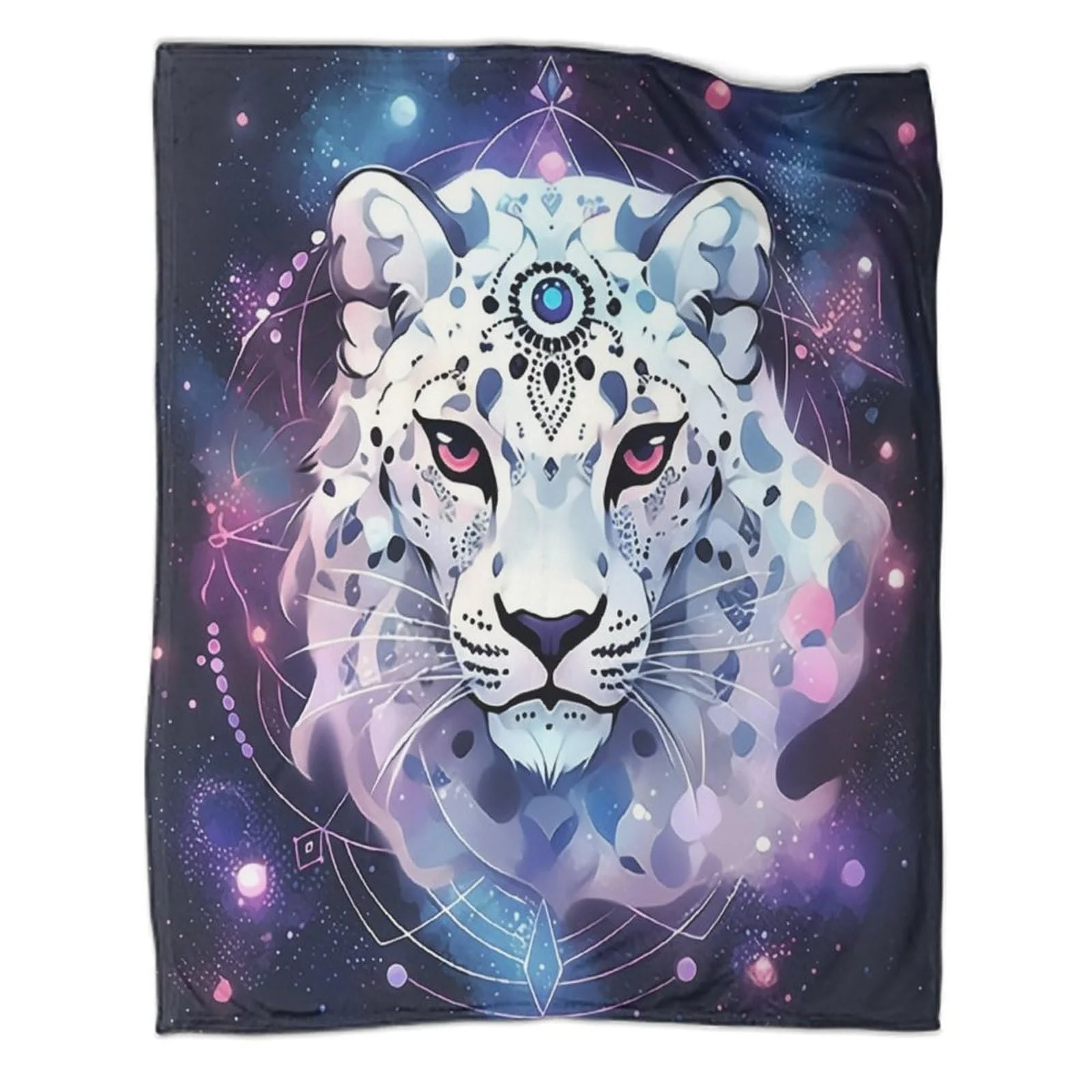 Покривало Плюшева Милий Сніжний Леопард, Сірий, 100 x 130 см, фото №1