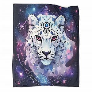 Покривало Плюшева Милий Сніжний Леопард, Сірий, 100 x 130 см - Фото 1