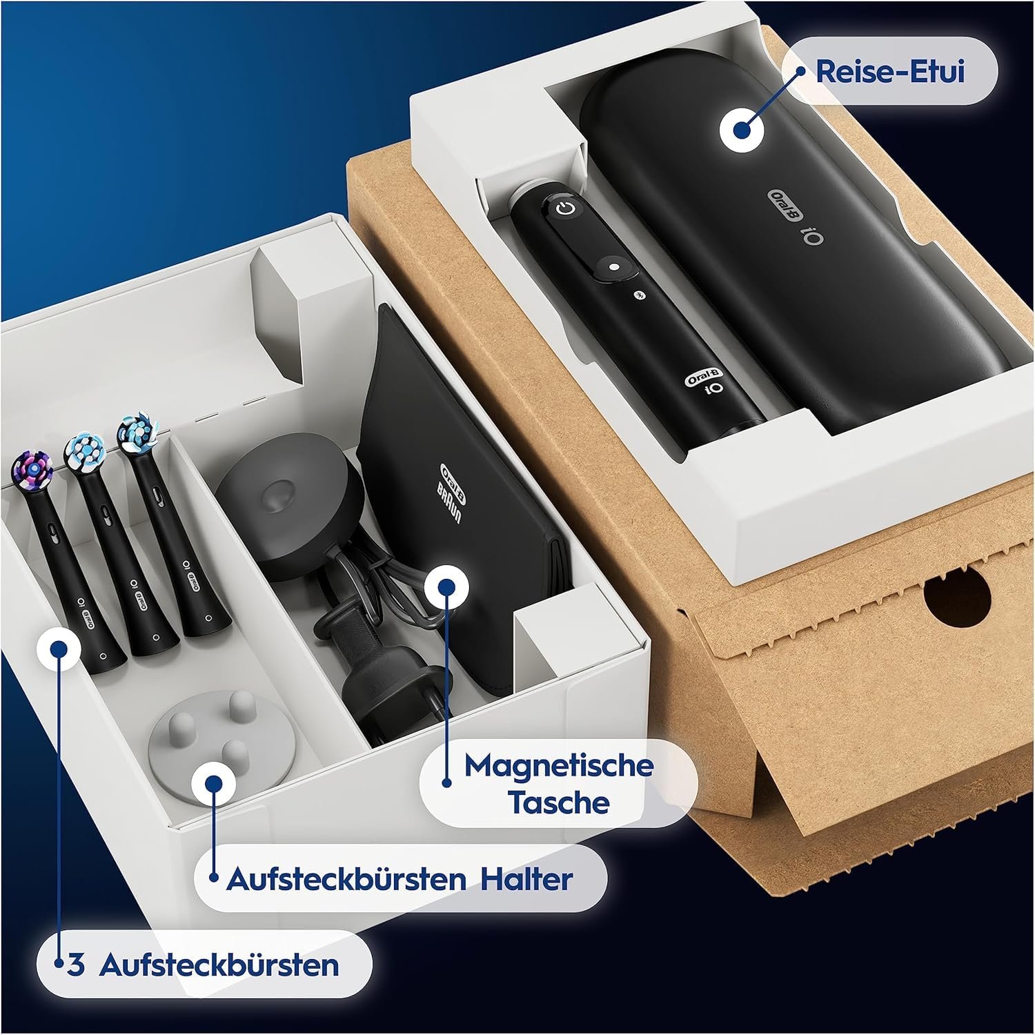 Електрична зубна щітка Oral-B iO Series 8 Plus Edition 6 режимів з магнітним футляром Black Onyx, фото №10