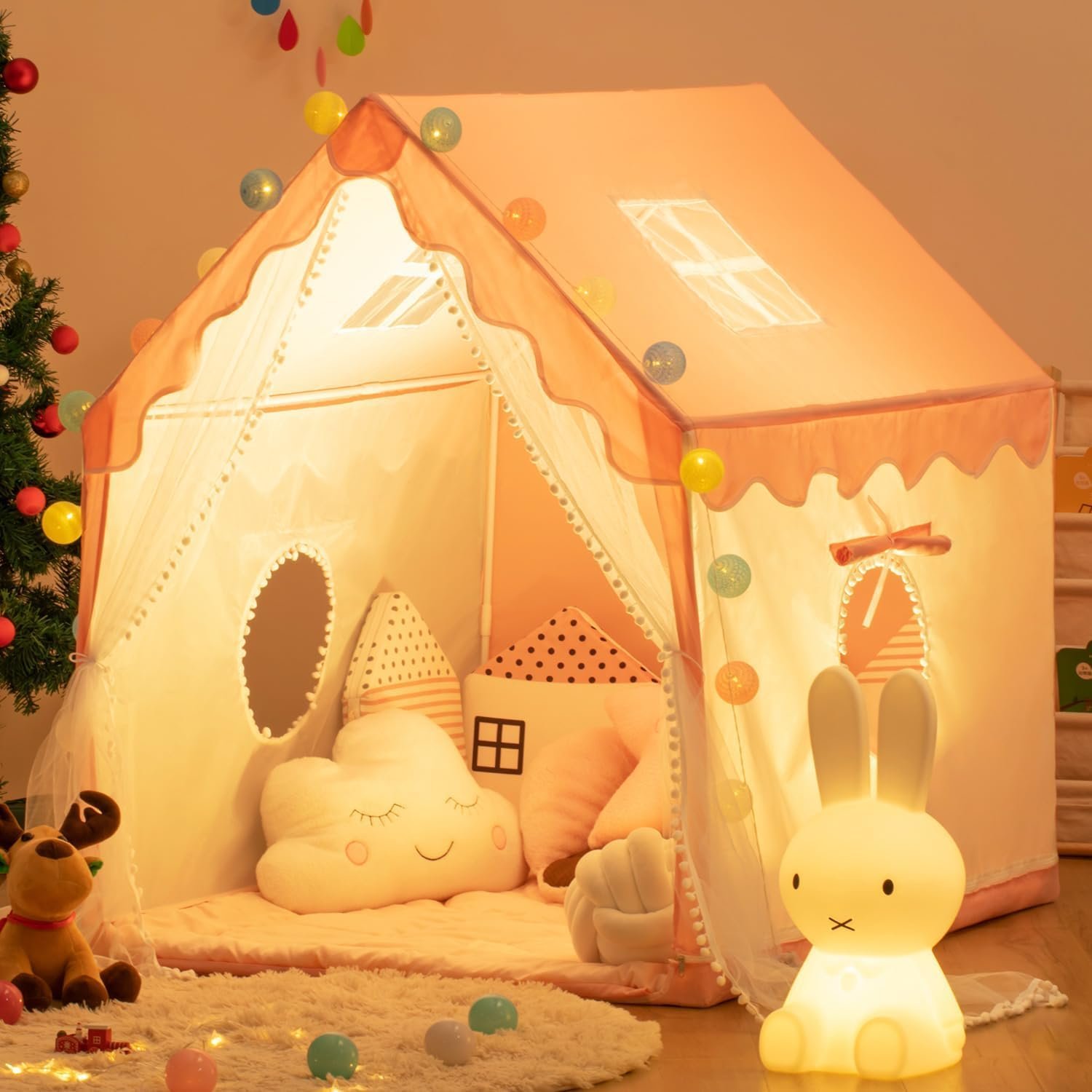 Детская палатка Star Lights & Mat Large Princess с окнами девочки, фото №9