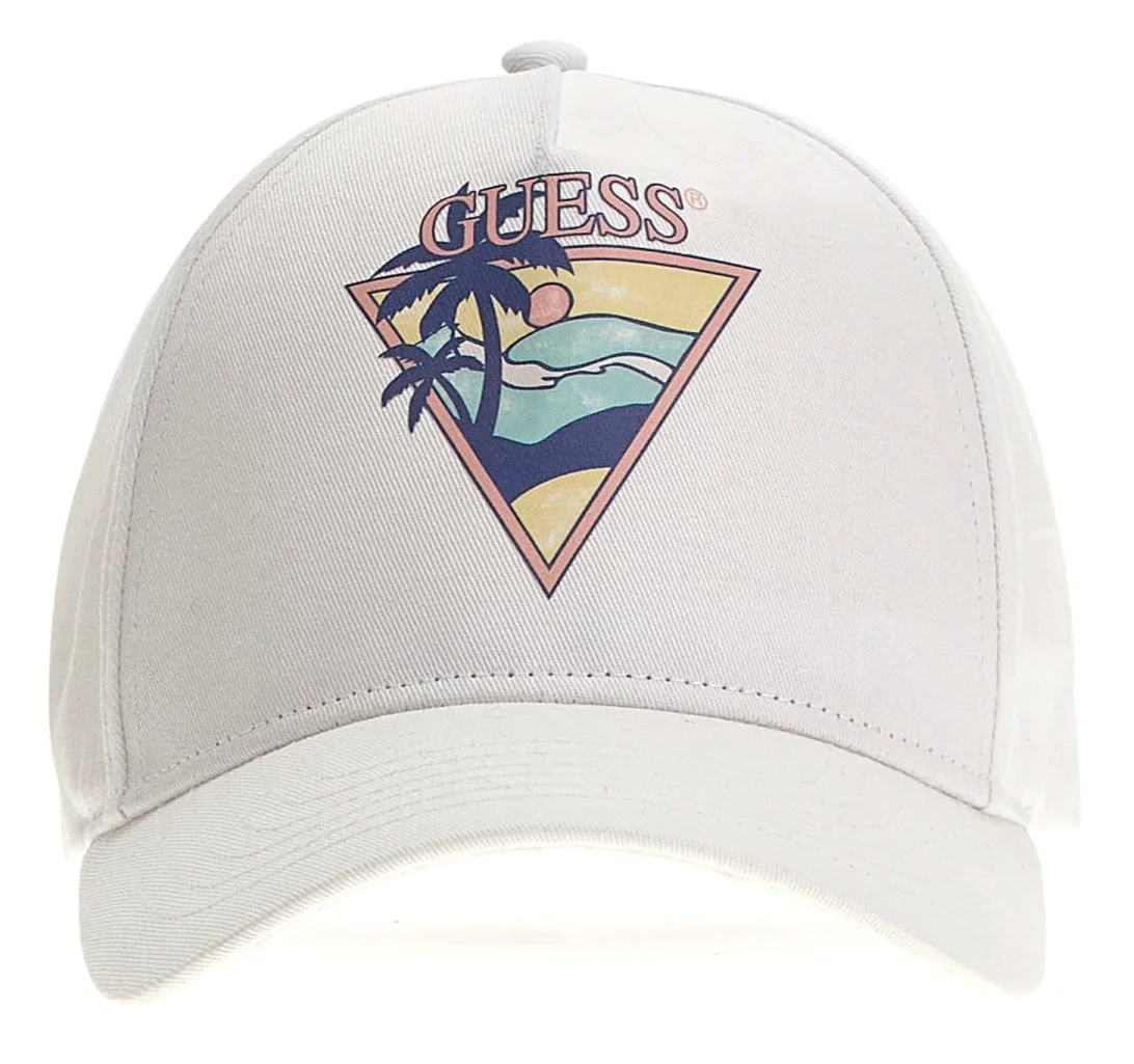 Мужская бейсболка Guess - Triangle Palm Baseball Cap Белый, фото №1