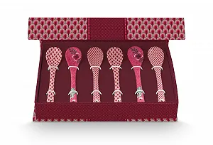 Чайная ложка Pip Studio Flower Festival Oriental Gift Set Темно-розовый 13 см - Фото 1