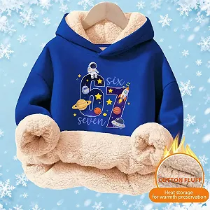 Флисовые худи 67 для детей, детские пуловеры с длинными рукавами, осенние новинки, туники с принтом Six Seven, смешной детский рейв-костюм synthetic.ua - Фото 1