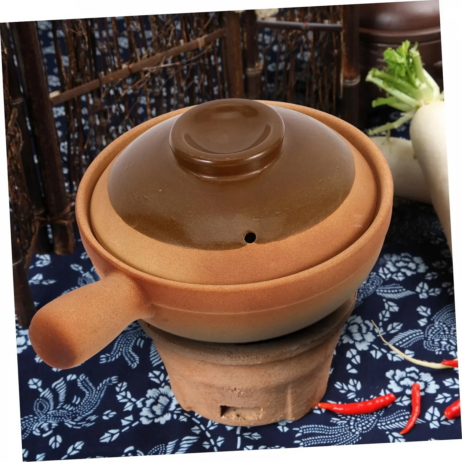 Ківш VALICLUD китайський керамічний з кришкою 850 мл, фото №6