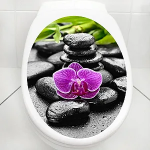 Наклейка для унітазу Wellness Stones 30 x 40 см synthetic.ua - Фото 1