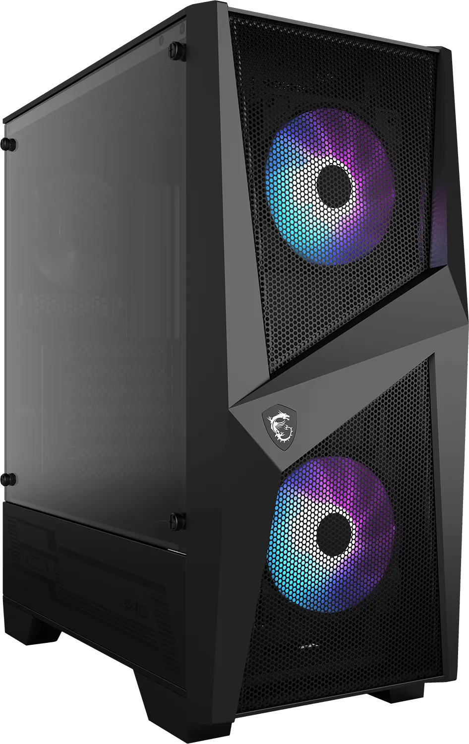 Корпус MSI MAG Forge 100R / без БЖ /Mid Tower / ARGB / Tempered Glass /  USB 3.2 / 3x120mm Fans / Чорний, фото №4