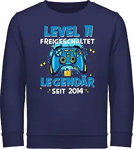 Джемпер Shirtracer 11th Birthday - Level 11 Unlocked Legendary Since 2014 - Фото 1