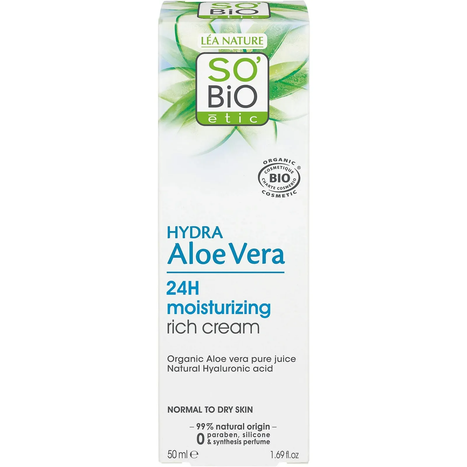 Денний крем Hydra Aloe Vera Rich Moisturising насичений зволожувальний 50 мл, фото №6