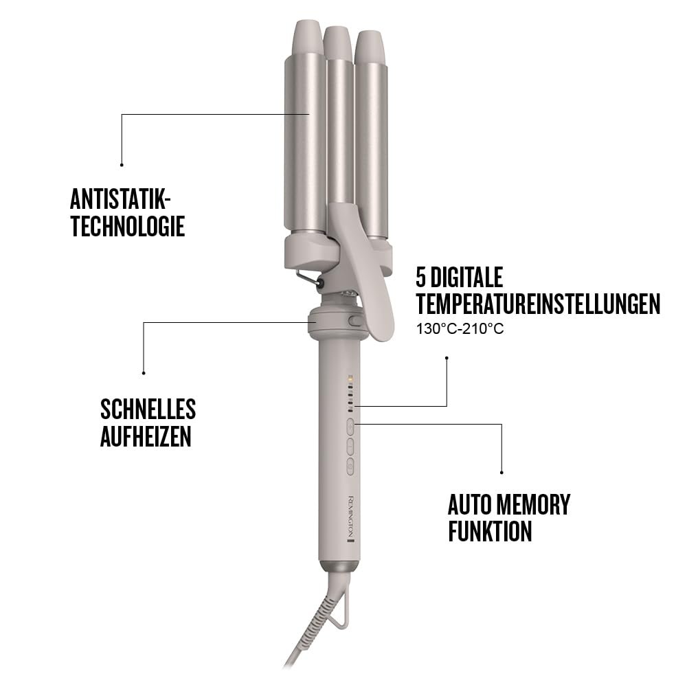 Плойка 5-в-1 Remington Trendology CI41MS5 13-38 мм LED 130-210 °C, фото №3 Плойка 5-в-1 Remington Trendology CI41MS5 13-38 мм LED 130-210 °C, фото №3