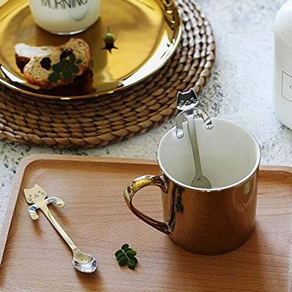 Ложка кавова Кот, набір з 5 штук, нержавіюча сталь, підвісна, фото №8