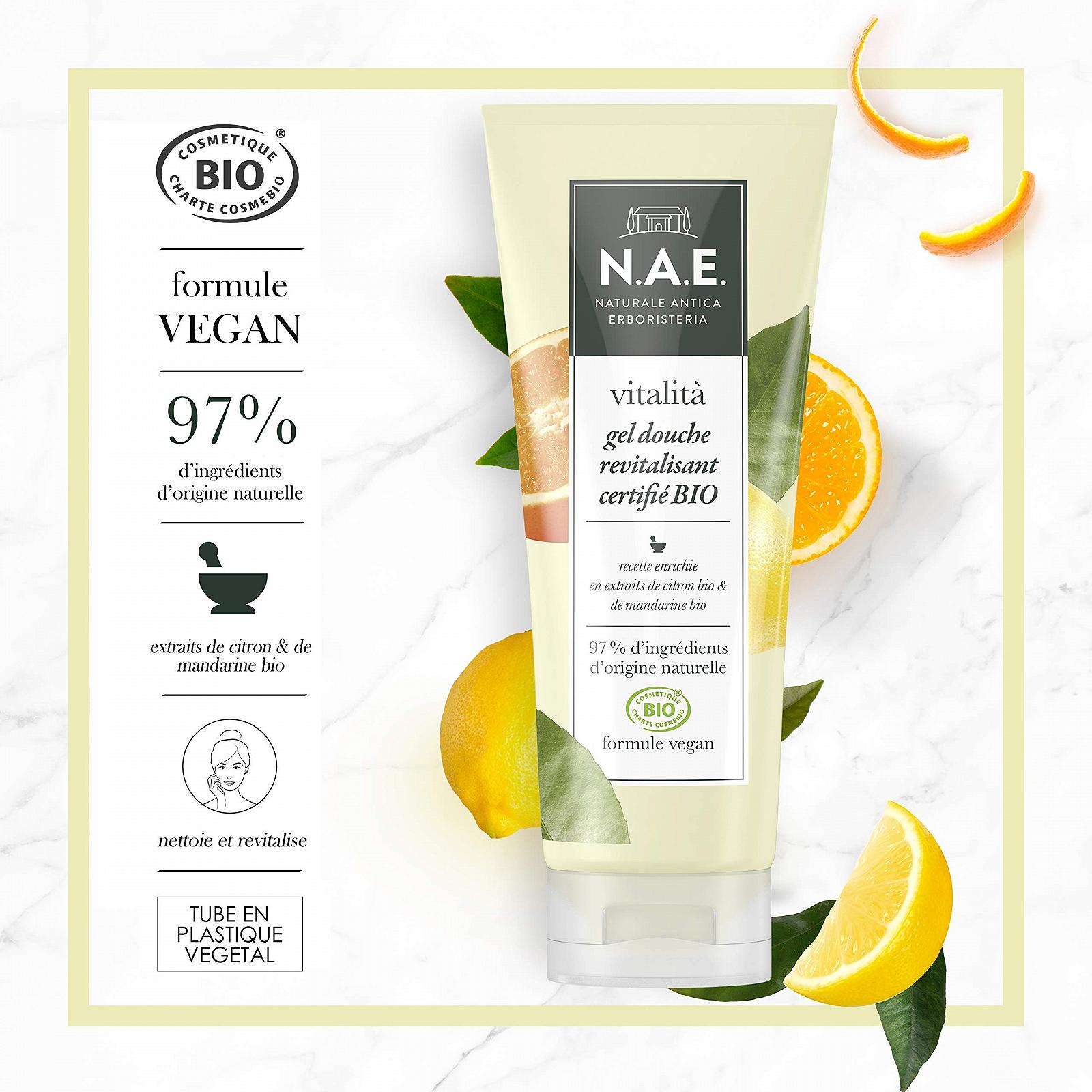 Гель для душа N.A.E. Organic Certified Vitalising 200 мл, фото №2