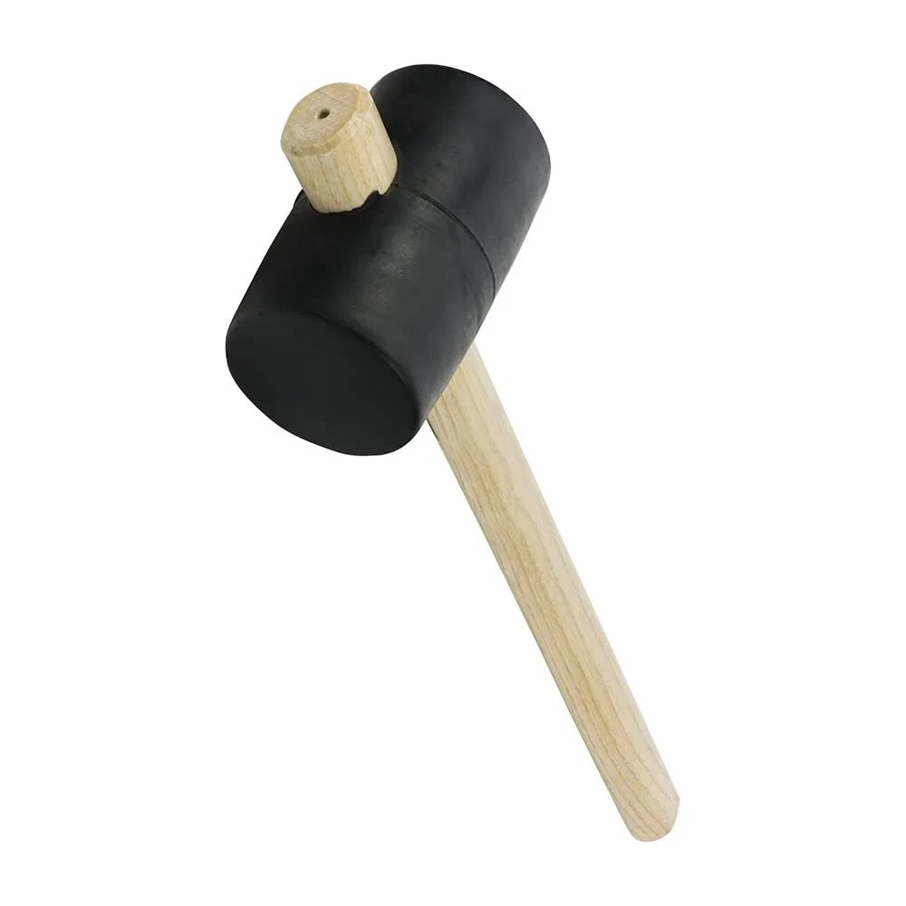 Киянка TIMCO 468267 чорна суцільна гума ясенева рукоятка 473 г, фото №1 Киянка TIMCO 468267 чорна суцільна гума ясенева рукоятка 473 г, фото №1