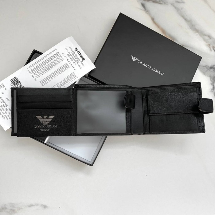 Мужской подарочный набор кожаный ремень и кошелек Armani оригинальный из натуральной кожи Армани, фото №7