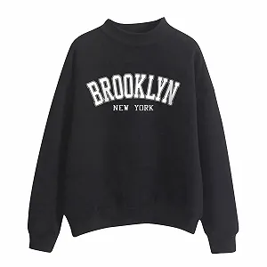 Рубашка Qzeanxy Свободная Женская - Длинный рукав Свитшот Basic Oversized Эластичный Флисовый пуловер Hiphop Повседневная Туника Однотонная Хлопковая Толстовка с круглым вырезом Oversize Осень - Фото 1