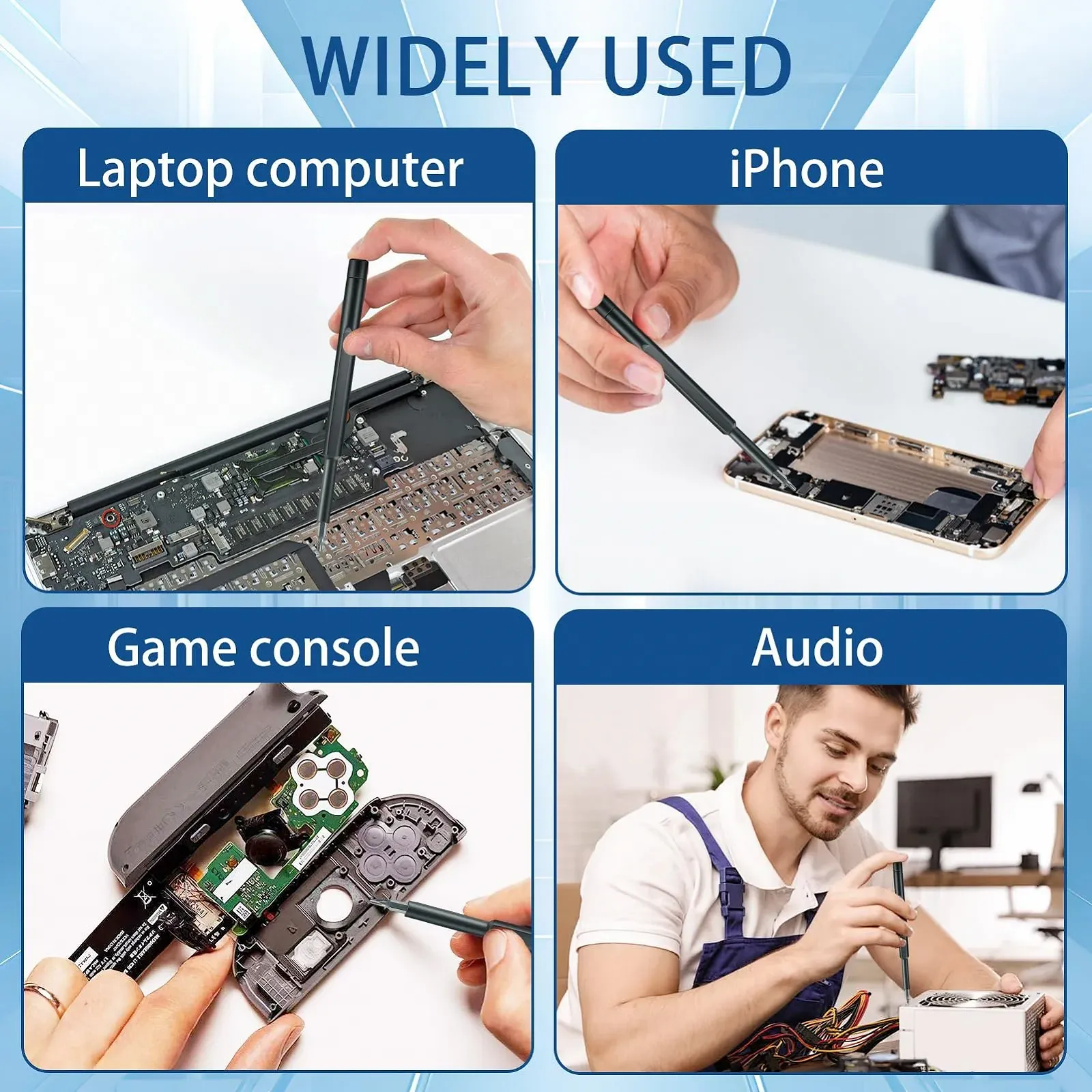 Електрична прецизійна викрутка 63-в-1 для електроніки та ноутбуків, фото №5