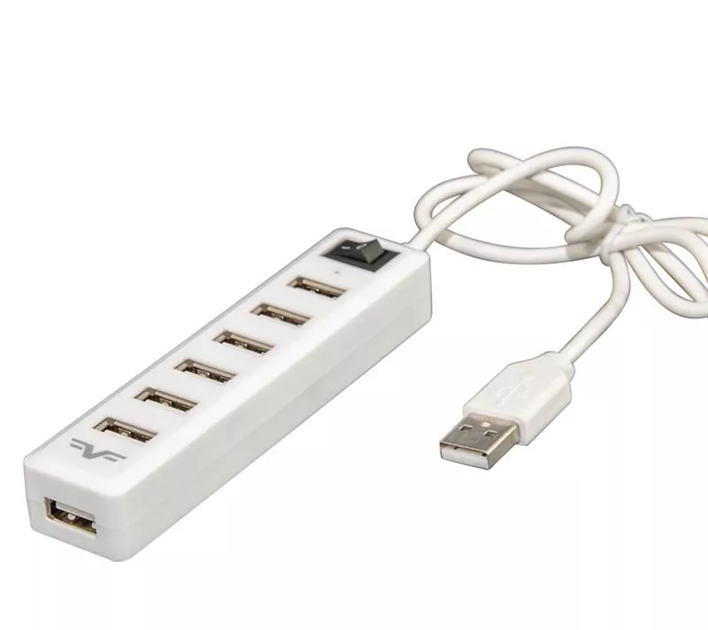 Концентратор USB 2.0 Frime 7хUSB2.0 White (FH-20041), фото №1