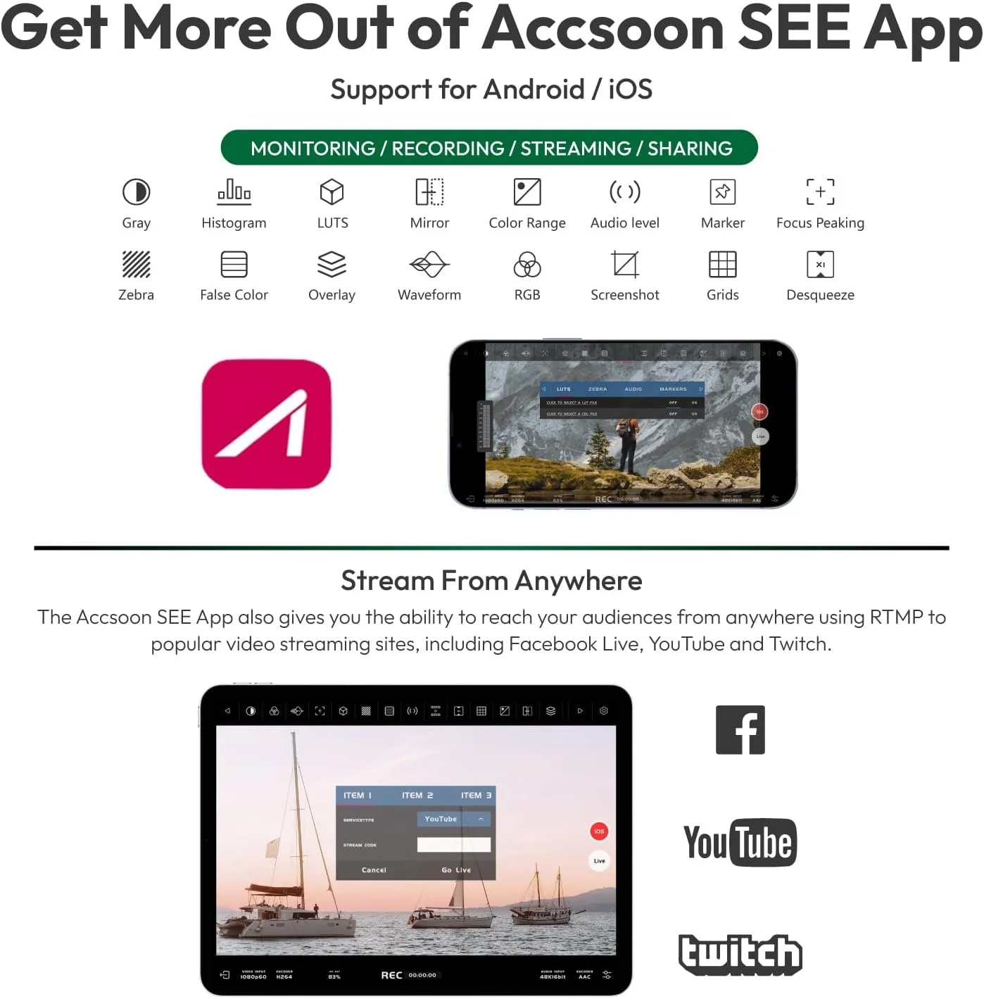 Бездротова система передачі відео Accsoon CineView Nano (WIT04-M) Black, фото №7