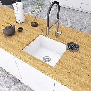 Біла кухонна мийка під стільницю 1.5 мм з нержавіючої сталі Nett NW-5045 - Фото 1