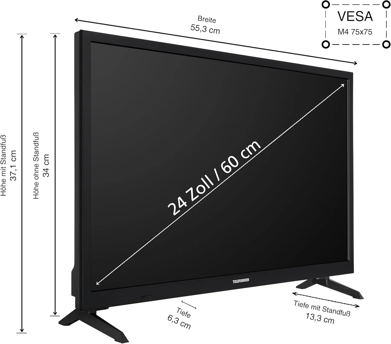 Телевизор 24" Telefunken XH24TO550S / HD / 50 Гц / LCD / Smart TV / Bluetooth / T2, фото №5