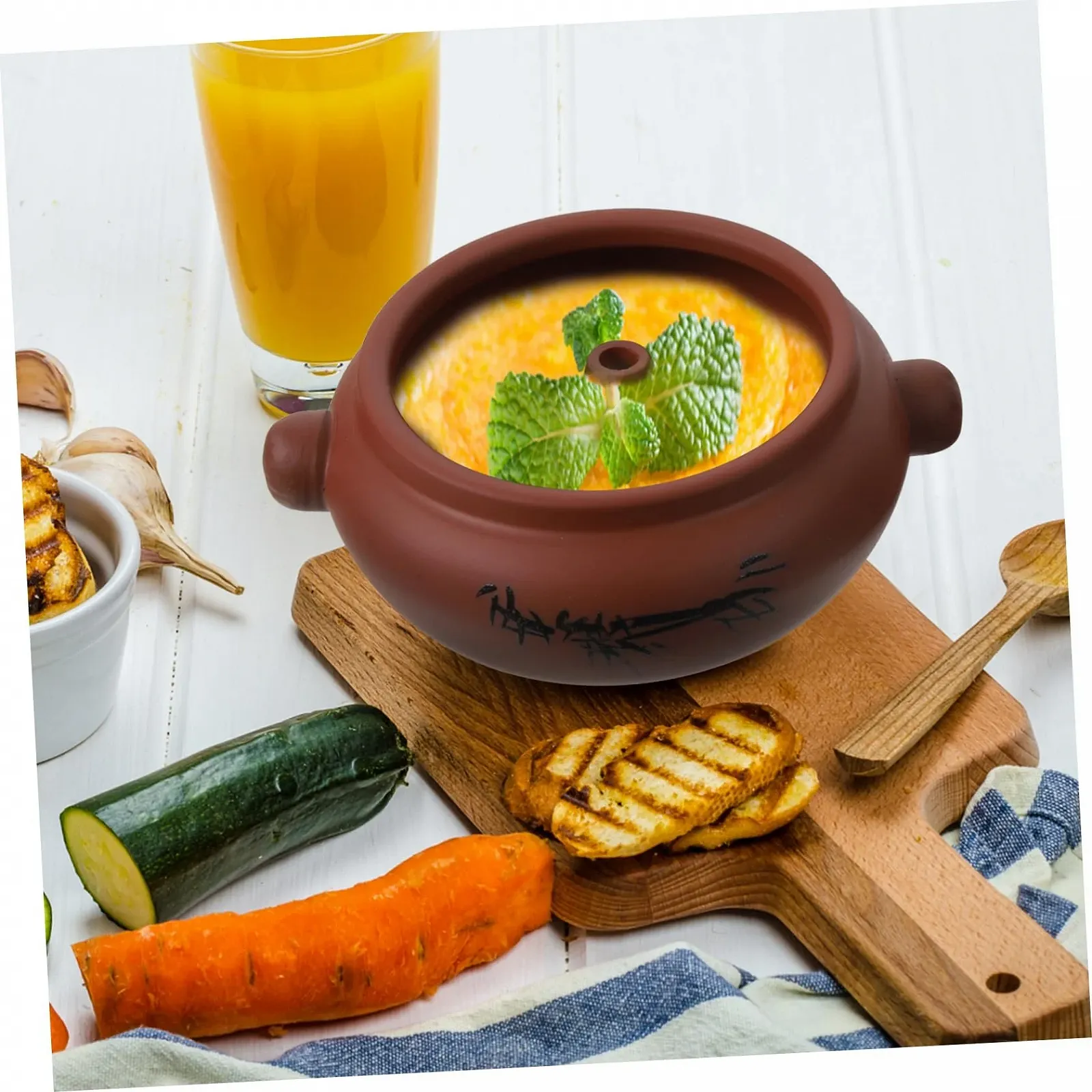 Керамическая кастрюля для супа VICASKY термоизоляционная для равномерного приготовления, фото №8