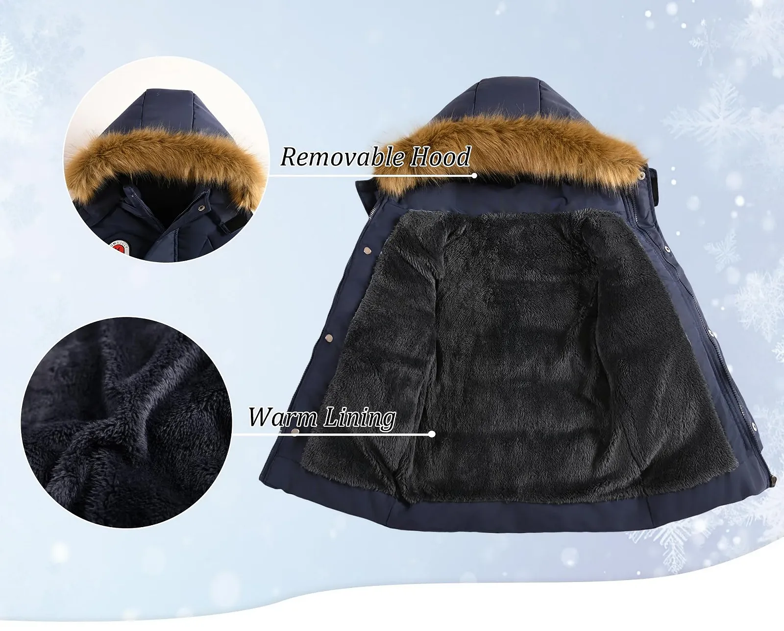 Зимняя куртка для мальчиков SEAUR с капюшоном, стеганая., фото №4 Зимняя куртка для мальчиков SEAUR с капюшоном, стеганая., фото №4