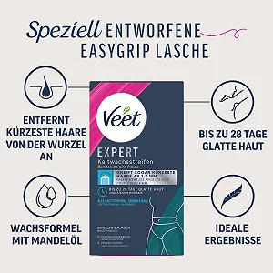 Восковые полоски Veet Expert для бикини и подмышек 16 шт. synthetic.ua - Фото 1